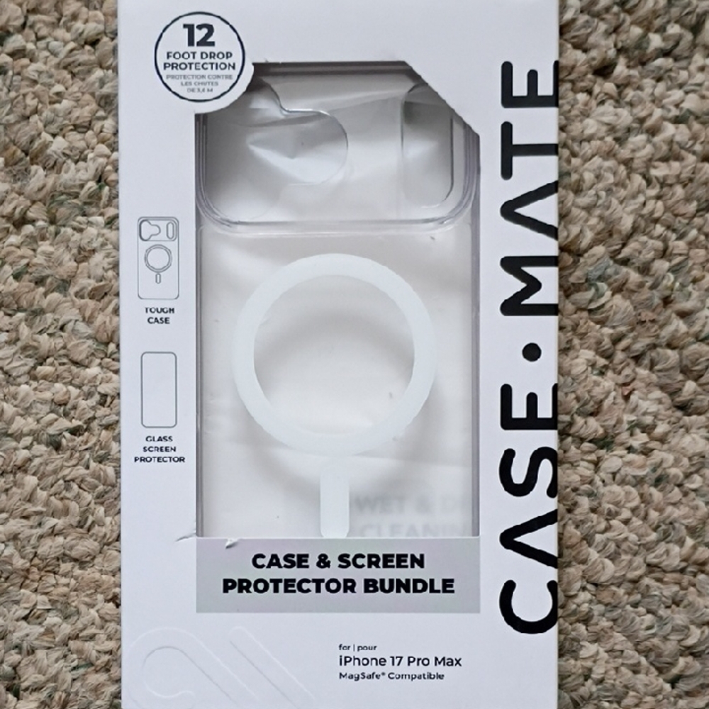 Case-Mate Clear iPhone 17 Pro Max Case with Screen Protector